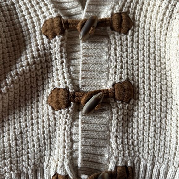 Boys Gymboree Cozy Beige Knit Sweater with Toggle Closures, Size 12-18 months - Picture 2 of 7